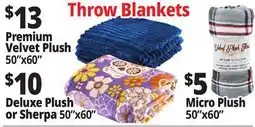 Ocean State Job Lot Throw Blankets offer