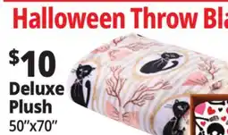 Ocean State Job Lot Deluxe Plush Halloween Throw Blankets offer