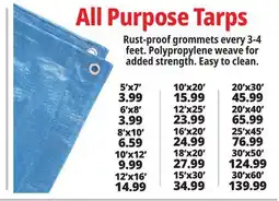 Ocean State Job Lot All Purpose Tarps offer