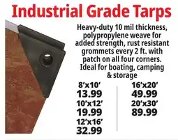 Ocean State Job Lot Industrial Grade Tarps offer