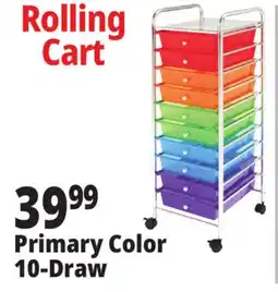 Ocean State Job Lot Leader 10-Drawer Rolling Cart offer