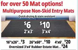 Ocean State Job Lot Multipurpose Non-Skid Entry Mats offer