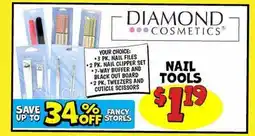 Ollie's DIAMOND COSMETICS NAIL TOOLS offer