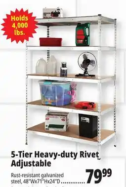 Ocean State Job Lot Method Storage Systems 5-Tier Heavy-Duty Rivet Shelving Unit 48 x 71 offer
