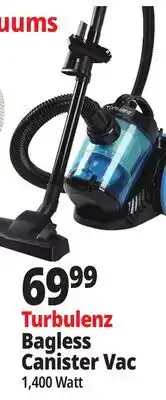 Ocean State Job Lot Turbulenz Dragonfly Bagless Canister Vacuum with Wheels offer