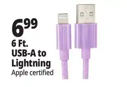 Ocean State Job Lot 6 Ft. USB-A to Lightning offer