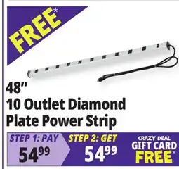 Ocean State Job Lot 48 10 Outlet Diamond Plate Power Strip offer