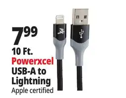 Ocean State Job Lot 10 Ft. Powerxcel USB-A to Lightning offer