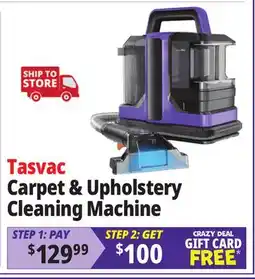 Ocean State Job Lot Tasvac Carpet & Upholstery Cleaning Machine Purple offer