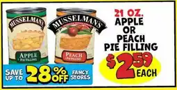 Ollie's MUSSELMAN'S 21 OZ. APPLE PIE FILLING OR PEACH PIE FILLING offer