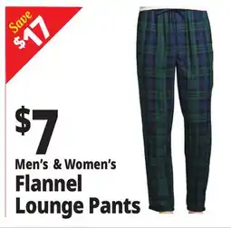 Ocean State Job Lot Men's & Women's Flannel Lounge Pants offer