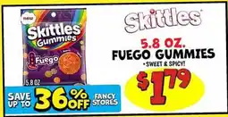 Ollie's Skittles 5.8 OZ. FUEGO GUMMIES offer