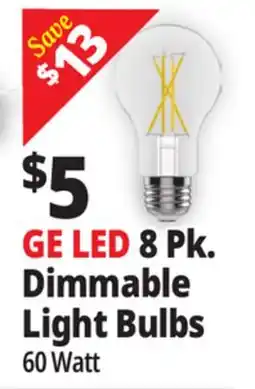 Ocean State Job Lot GE LED 8 Pk. Dimmable Light Bulbs offer