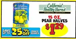 Ollie's California Healthy Harvest PEAR HALVES offer