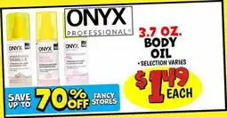 Ollie's ONYX PROFESSIONAL BODY OIL offer