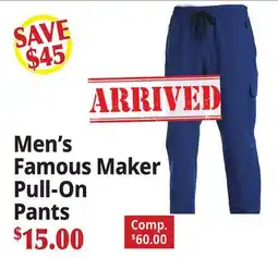 Ocean State Job Lot Men's Famous Maker Pull-On Pants offer