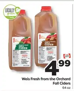Weis Markets Weis Fresh from the Orchard Fall Ciders offer