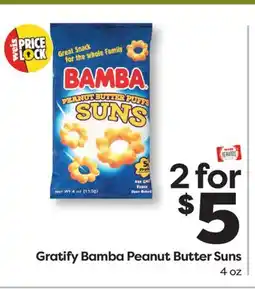 Weis Markets Gratify Bamba Peanut Butter Suns offer