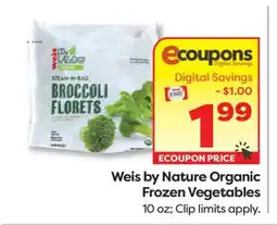 Weis Markets Weis by Nature Organic Frozen Vegetables offer