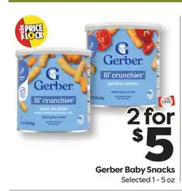 Weis Markets Gerber Baby Snacks offer