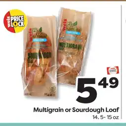 Weis Markets Multigrain or Sourdough Loaf offer