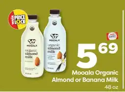 Weis Markets Mooala Organic Almond or Banana Milk offer