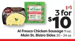 Weis Markets Al Fresco Chicken Sausage 11 oz Main St. Bistro Sides offer