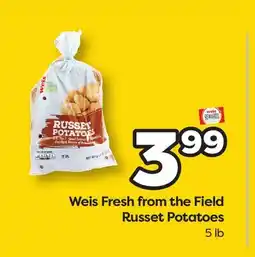 Weis Markets Weis Fresh from the Field Russet Potatoes offer