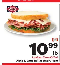Weis Markets Dietz & Watson Rosemary Ham offer