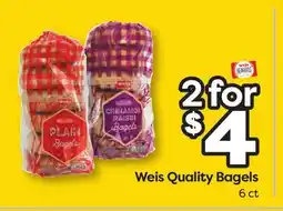 Weis Markets Weis Quality Bagels offer