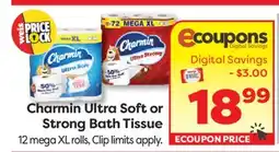 Weis Markets Charmin Ultra Soft or Strong Bath Tissue offer