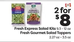 Weis Markets Fresh Express Salad Kits 9.3 - 12 oz Fresh Gourmet Salad Toppers offer