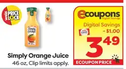 Weis Markets Simply Orange Juice offer