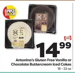 Weis Markets Antonina's Gluten Free Vanilla or Chocolate Buttercream Iced Cakes offer