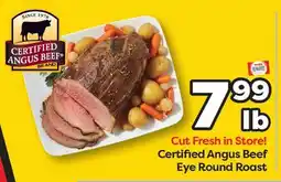 Weis Markets Certified Angus Beef Eye Round Roast offer