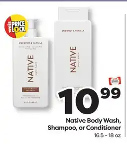 Weis Markets Native Body Wash, Shampoo, or Conditioner offer