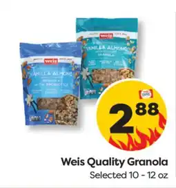 Weis Markets Weis Quality Granola offer