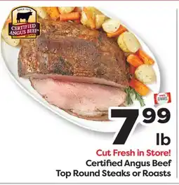 Weis Markets Certified Angus Beef Top Round Steaks or Roasts offer
