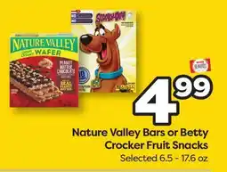 Weis Markets Nature Valley Bars or Betty Crocker Fruit Snacks offer