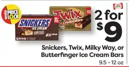 Weis Markets Snickers, Twix, Milky Way, or Butterfinger Ice Cream Bars offer