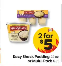 Weis Markets Kozy Shack Pudding 22 oz or Multi-Pack 6 ct offer