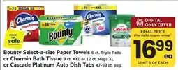 ACME Charmin Bath Tissue 9 ct, Ultra Strength 72 Mega Rolls or Cascade Platinum Auto Dish Tabs 47-59 ct offer