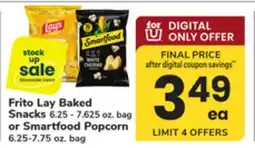 ACME Frito Lay Baked Snacks 6.25 - 7.625 oz. bag or Smartfood Popcorn 6.25-7.75 oz. bag offer