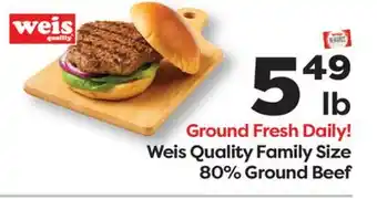 Weis Markets Weis Quality Family Size 80% Ground Beef offer