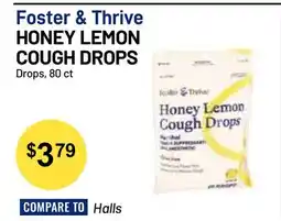 Health Mart Foster & Thrive HONEY LEMON COUGH DROPS offer