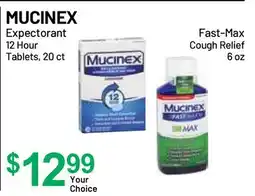 Health Mart MUCINEX Expectorant 12 Hour Tablets, 20 ct, Fast-Max Cough Relief 6 oz offer