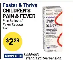 Health Mart Foster & Thrive CHILDREN'S PAIN & FEVER offer