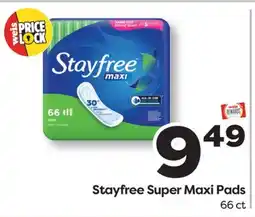 Weis Markets Stayfree Super Maxi Pads offer
