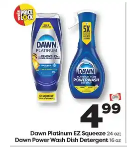 Weis Markets Dawn Platinum EZ Squeeze 24 oz Dawn Power Wash Dish Detergent 16 oz offer