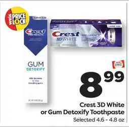 Weis Markets Crest 3D White or Gum Detoxify Toothpaste offer